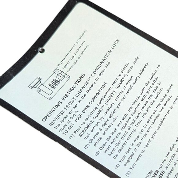 Vintage Black Leather Combo Locking Briefcase - Picture 8 of 16